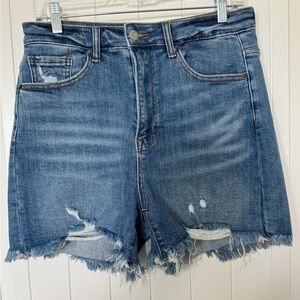 Risen Distressed Denim Shorts
